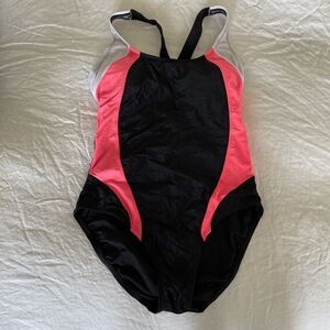 Reebok One Piece Pink + Black Swimsuit w/ Padding